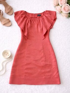 BCBG Coral Ruffle-Sleeve Mini Dress Size 6